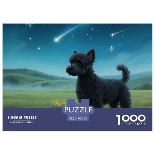 Poodle Puzzle 1000 Teile Schwer Puzzle Spielzeug Lernspiel Impossible Haustier Hund Herausforderung Spielzeug Für Erwachsene Und Kinder Ab 14 Jahren 70x50cm/1000pcs von OWBASKPOZ