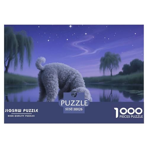 Poodle Puzzle 1000 Teile Schwer Puzzle Spielzeug Lernspiel Impossible Haustier Hund Herausforderungsspielzeug Für Erwachsene Und Kinder Ab 14 Jahren 38x26cm/1000pcs von OWBASKPOZ