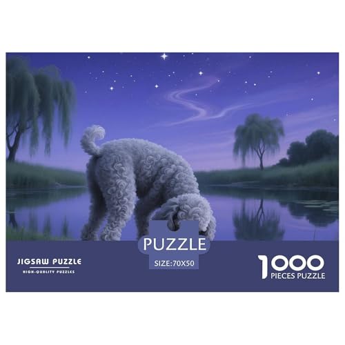 Poodle Puzzle 1000 Teile Schwer Puzzle Spielzeug Pädagogisches Spiel Impossible Haustier Hund Herausforderungsspielzeug Für Erwachsene Und Kinder in Bewährter 70x50cm/1000pcs von OWBASKPOZ