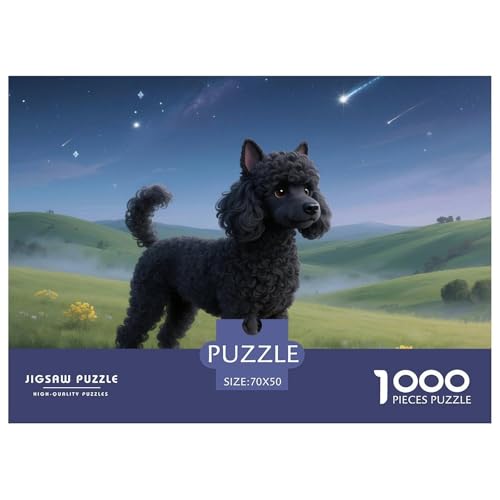 Poodle Puzzle 1000 Teile Schwer Puzzle Spielzeug Pädagogisches Spiel Impossible Haustier Hund Herausforderungsspielzeug Für Erwachsene Und Kinder in Bewährter 70x50cm/1000pcs von OWBASKPOZ