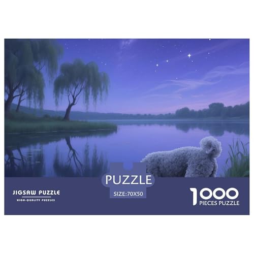 Poodle Puzzles 1000 Teile Schwer Puzzle Spielzeug Lernspiel Impossible Haustier Hund Herausforderung Spielzeug Für Erwachsene Und Kinder Ab 14 Jahren 70x50cm/1000pcs von OWBASKPOZ