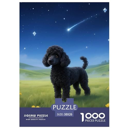 Poodle Puzzles 1000 Teile Schwer Puzzle Spielzeug Lernspiel Impossible Haustier Hund Herausforderungsspielzeug Für Erwachsene Und Kinder Ab 14 Jahren 38x26cm/1000pcs von OWBASKPOZ