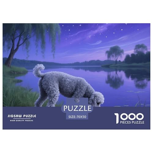 Poodle Puzzles 1000 Teile Schwer Puzzle Spielzeug Pädagogisches Spiel Impossible Haustier Hund Herausforderungsspielzeug Für Erwachsene Und Kinder in Bewährter 70x50cm/1000pcs von OWBASKPOZ