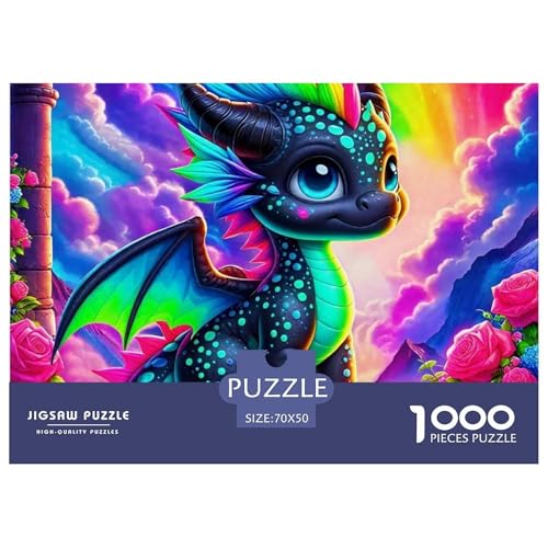 Pterosaurusus Puzzle 1000-teilige Schwer Puzzle Spielzeug Pädagogisches Spiel Impossible Herausforderungsspielzeug Für Erwachsene Kinder 70x50cm/1000pcs von OWBASKPOZ