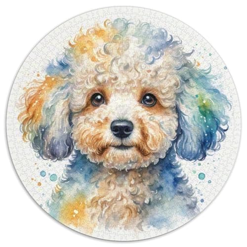Puzzle 1000 Teile Erwachsene Und Kinder Haustier HundPuzzles-Geschenk RundesRätsel Puzzel Game1000pcs (67.5x67.5cm) von OWBASKPOZ