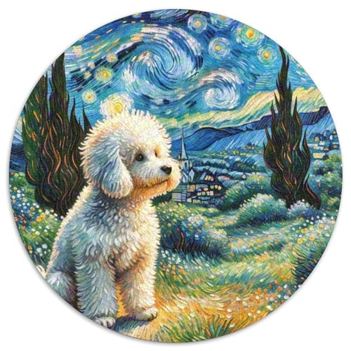 Rundes Puzzle 1000 Stück Spielzeug Für Erwachsene Und Kinder Haustier HundPuzzles Jigsaw1000pcs (67.5x67.5cm) von OWBASKPOZ