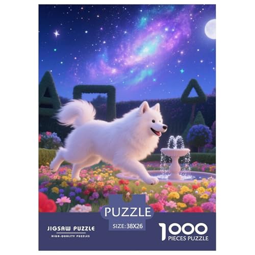 Samoje Puzzle 1000 Teile Schwer Puzzle Spielzeug Lernspiel Impossible Haustier Hund Herausforderungsspielzeug Für Erwachsene Und Kinder Ab 12 Jahren 38x26cm/1000pcs von OWBASKPOZ