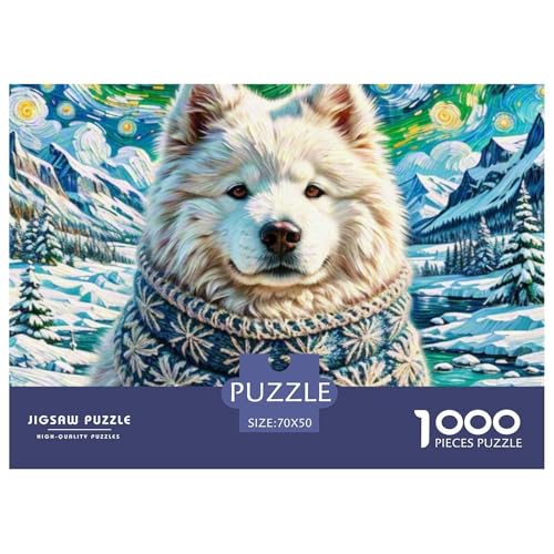 Samoje Puzzle 1000 Teile Schwer Puzzle Spielzeug Lernspiel Impossible Haustier Hund Herausforderungsspielzeug Für Erwachsene Und Kinder Ab 12 Jahren 70x50cm/1000pcs von OWBASKPOZ