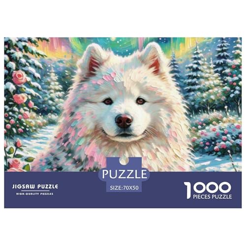 Samoje Puzzle 1000 Teile Schwer Puzzle Spielzeug Lernspiel Impossible Haustier Hund Herausforderungsspielzeug Für Erwachsene Und Kinder Ab 12 Jahren 70x50cm/1000pcs von OWBASKPOZ