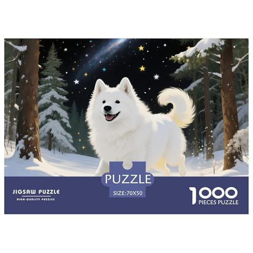 Samoje Puzzle 1000 Teile Schwer Puzzle Spielzeug Lernspiel Impossible Haustier Hund Herausforderungsspielzeug Für Erwachsene Und Kinder Ab 14 Jahren 70x50cm/1000pcs von OWBASKPOZ