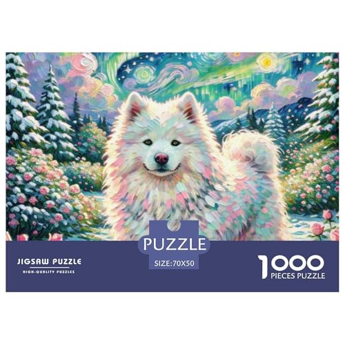 Samoje Puzzle 1000 Teile Schwer Puzzle Spielzeug Lernspiel Impossible Haustier Hund Herausforderungsspielzeug Für Erwachsene Und Kinder Ab 14 Jahren 70x50cm/1000pcs von OWBASKPOZ