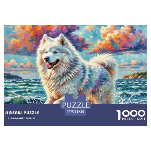 Samoje Puzzle 1000 Teile Schwer Puzzle Spielzeug Lernspiel Impossible Haustier Hund Herausforderungsspielzeug Für Erwachsene Und Kinder in Bewährter 38x26cm/1000pcs von OWBASKPOZ