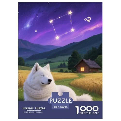 Samoje Puzzle 1000 Teile Schwer Puzzle Spielzeug Pädagogisches Spiel Impossible Haustier Hund Herausforderung Spielzeug Für Erwachsene Kinder 70x50cm/1000pcs Samoje Puzzle 1000 Teile Schwer Puzzle Spielzeug Pädagogisches Spiel Impossible Haustier Hund Herausforderung Spielzeug Für Erwachsene Kinder 70x50cm/1000pcs von OWBASKPOZ