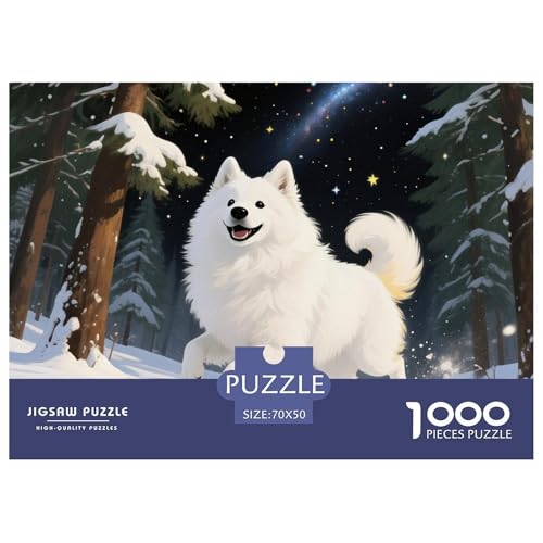 Samoje Puzzle 1000 Teile Schwer Puzzle Spielzeug Pädagogisches Spiel Impossible Haustier Hund Herausforderung Spielzeug Für Erwachsene Und Kinder Ab 12 Jahren 70x50cm/1000pcs von OWBASKPOZ