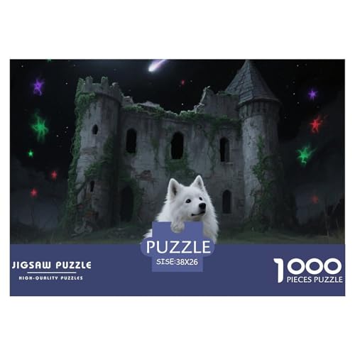 Samoje Puzzle 1000 Teile Schwer Puzzle Spielzeug Pädagogisches Spiel Impossible Haustier Hund Herausforderung Spielzeug Für Erwachsene Und Kinder Ab 14 Jahren 38x26cm/1000pcs von OWBASKPOZ