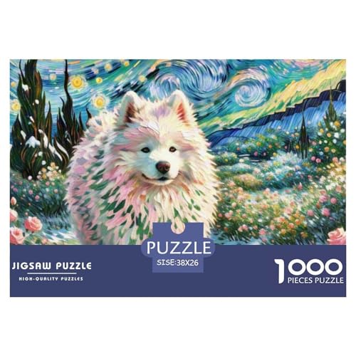 Samoje Puzzle 1000 Teile Schwer Puzzle Spielzeug Pädagogisches Spiel Impossible Haustier Hund Herausforderungsspielzeug Für Erwachsene Kinder 38x26cm/1000pcs von OWBASKPOZ