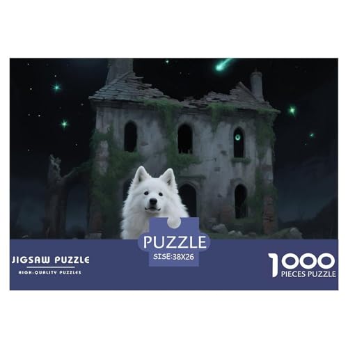 Samoje Puzzle 1000 Teile Schwer Puzzle Spielzeug Pädagogisches Spiel Impossible Haustier Hund Herausforderungsspielzeug Für Erwachsene Und Kinder Ab 12 Jahren 38x26cm/1000pcs von OWBASKPOZ