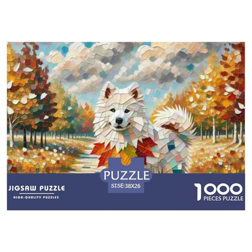 Samoje Puzzle 1000 Teile Schwer Puzzle Spielzeug Pädagogisches Spiel Impossible Haustier Hund Herausforderungsspielzeug Für Erwachsene Und Kinder Ab 12 Jahren 38x26cm/1000pcs von OWBASKPOZ
