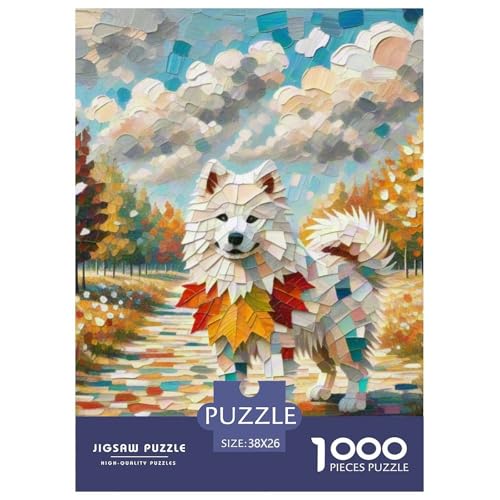 Samoje Puzzle 1000 Teile Schwer Puzzle Spielzeug Pädagogisches Spiel Impossible Haustier Hund Herausforderungsspielzeug Für Erwachsene Und Kinder Ab 12 Jahren 38x26cm/1000pcs von OWBASKPOZ