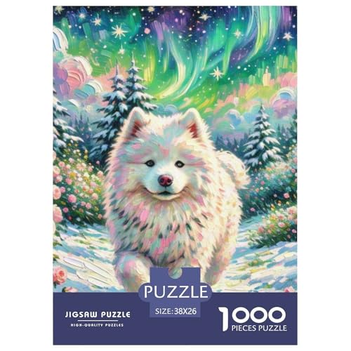 Samoje Puzzle 1000 Teile Schwer Puzzle Spielzeug Pädagogisches Spiel Impossible Haustier Hund Herausforderungsspielzeug Für Erwachsene Und Kinder Ab 12 Jahren 38x26cm/1000pcs von OWBASKPOZ