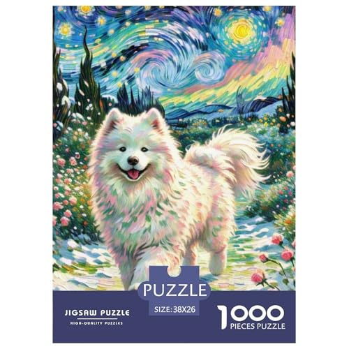 Samoje Puzzle 1000 Teile Schwer Puzzle Spielzeug Pädagogisches Spiel Impossible Haustier Hund Herausforderungsspielzeug Für Erwachsene Und Kinder Ab 12 Jahren 38x26cm/1000pcs von OWBASKPOZ