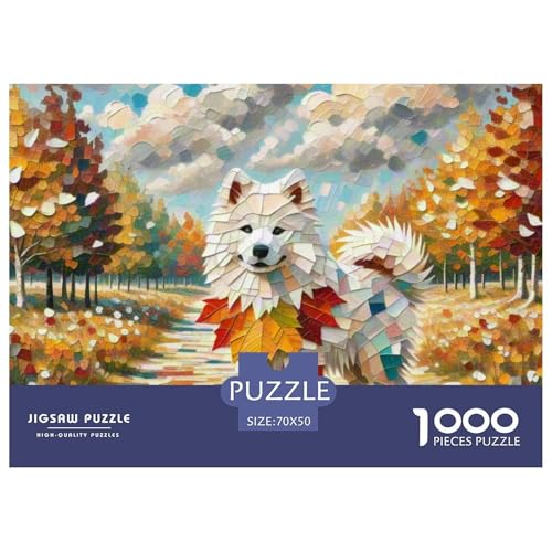 Samoje Puzzle 1000 Teile Schwer Puzzle Spielzeug Pädagogisches Spiel Impossible Haustier Hund Herausforderungsspielzeug Für Erwachsene Und Kinder Ab 12 Jahren 70x50cm/1000pcs von OWBASKPOZ