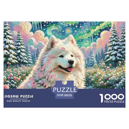 Samoje Puzzle 1000 Teile Schwer Puzzle Spielzeug Pädagogisches Spiel Impossible Haustier Hund Herausforderungsspielzeug Für Erwachsene Und Kinder Ab 14 Jahren 38x26cm/1000pcs von OWBASKPOZ