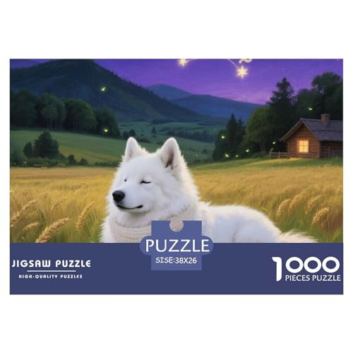 Samoje Puzzle 1000 Teile Schwer Puzzle Spielzeug Pädagogisches Spiel Impossible Haustier Hund Herausforderungsspielzeug Für Erwachsene Und Kinder Ab 14 Jahren 38x26cm/1000pcs von OWBASKPOZ