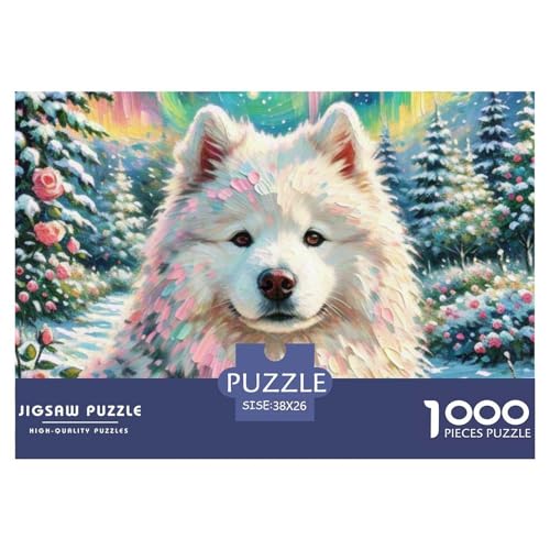 Samoje Puzzle 1000 Teile Schwer Puzzle Spielzeug Pädagogisches Spiel Impossible Haustier Hund Herausforderungsspielzeug Für Erwachsene Und Kinder Ab 14 Jahren 38x26cm/1000pcs von OWBASKPOZ