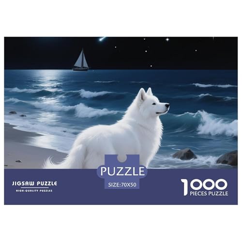 Samoje Puzzle 1000 Teile Schwer Puzzle Spielzeug Pädagogisches Spiel Impossible Haustier Hund Herausforderungsspielzeug Für Erwachsene Und Kinder in Bewährter 70x50cm/1000pcs von OWBASKPOZ