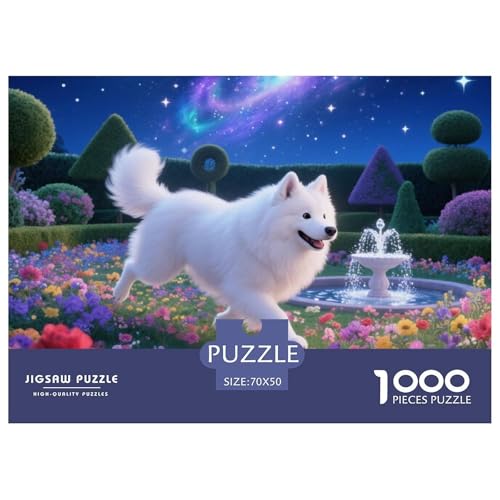 Samoje Puzzle 1000-teilige Schwer Puzzle Spielzeug Lernspiel Impossible Haustier Hund Herausforderung Spielzeug Für Erwachsene Und Kinder Ab 12 Jahren 70x50cm/1000pcs von OWBASKPOZ