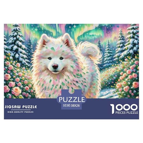 Samoje Puzzle 1000-teilige Schwer Puzzle Spielzeug Lernspiel Impossible Haustier Hund Herausforderungsspielzeug Für Erwachsene Und Kinder Ab 12 Jahren 38x26cm/1000pcs von OWBASKPOZ