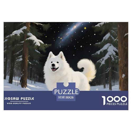 Samoje Puzzle 1000-teilige Schwer Puzzle Spielzeug Lernspiel Impossible Haustier Hund Herausforderungsspielzeug Für Erwachsene Und Kinder Ab 12 Jahren 38x26cm/1000pcs von OWBASKPOZ