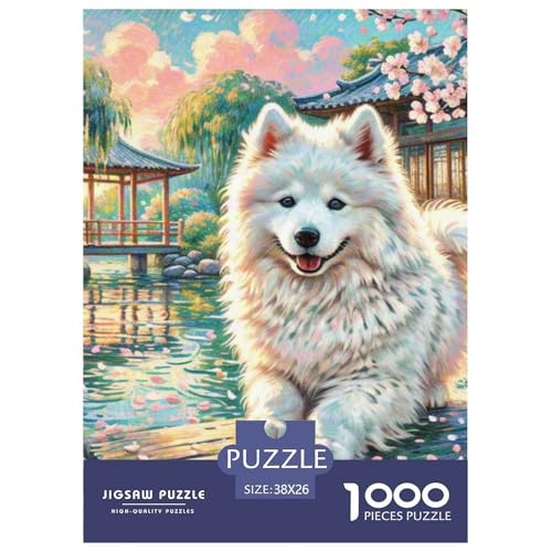 Samoje Puzzle 1000-teilige Schwer Puzzle Spielzeug Lernspiel Impossible Haustier Hund Herausforderungsspielzeug Für Erwachsene Und Kinder Ab 14 Jahren 38x26cm/1000pcs von OWBASKPOZ