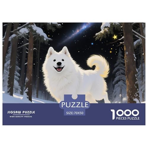 Samoje Puzzle 1000-teilige Schwer Puzzle Spielzeug Lernspiel Impossible Haustier Hund Herausforderungsspielzeug Für Erwachsene Und Kinder Ab 14 Jahren 70x50cm/1000pcs von OWBASKPOZ