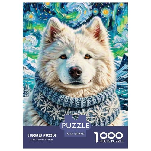 Samoje Puzzle 1000-teilige Schwer Puzzle Spielzeug Lernspiel Impossible Haustier Hund Herausforderungsspielzeug Für Erwachsene Und Kinder Ab 14 Jahren 70x50cm/1000pcs Samoje Puzzle 1000-teilige Schwer Puzzle Spielzeug Lernspiel Impossible Haustier Hund Herausforderungsspielzeug Für Erwachsene Und Kinder Ab 14 Jahren 70x50cm/1000pcs von OWBASKPOZ