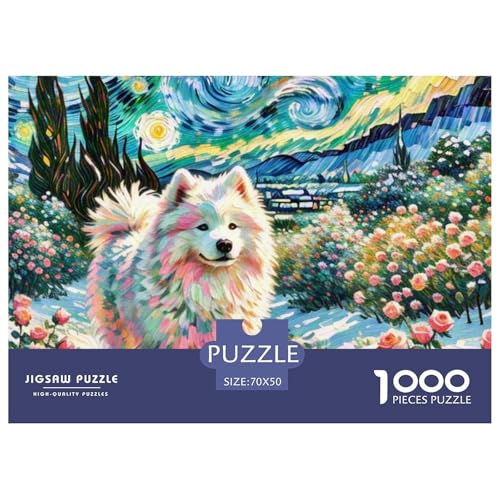 Samoje Puzzle 1000-teilige Schwer Puzzle Spielzeug Lernspiel Impossible Haustier Hund Herausforderungsspielzeug Für Erwachsene Und Kinder in Bewährter 70x50cm/1000pcs von OWBASKPOZ