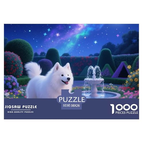 Samoje Puzzle 1000-teilige Schwer Puzzle Spielzeug Pädagogisches Spiel Impossible Haustier Hund Herausforderung Spielzeug Für Erwachsene Und Kinder Ab 12 Jahren 38x26cm/1000pcs von OWBASKPOZ