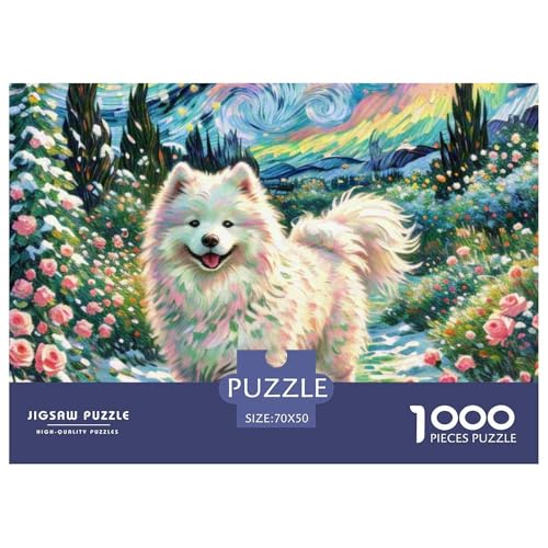 Samoje Puzzle 1000-teilige Schwer Puzzle Spielzeug Pädagogisches Spiel Impossible Haustier Hund Herausforderung Spielzeug Für Erwachsene Und Kinder Ab 12 Jahren 70x50cm/1000pcs von OWBASKPOZ