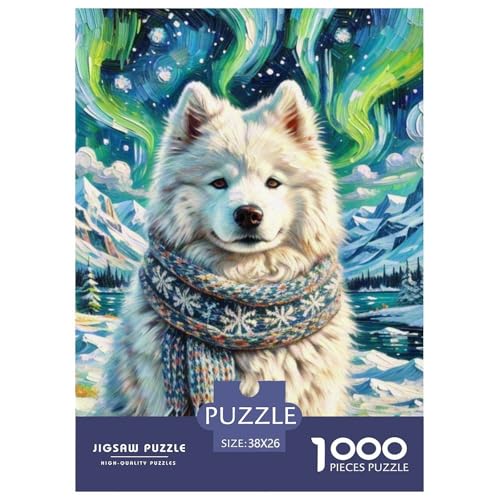 Samoje Puzzle 1000-teilige Schwer Puzzle Spielzeug Pädagogisches Spiel Impossible Haustier Hund Herausforderungsspielzeug Für Erwachsene Und Kinder Ab 12 Jahren 38x26cm/1000pcs von OWBASKPOZ