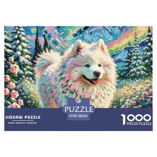 Samoje Puzzle 1000-teilige Schwer Puzzle Spielzeug Pädagogisches Spiel Impossible Haustier Hund Herausforderungsspielzeug Für Erwachsene Und Kinder Ab 14 Jahren 38x26cm/1000pcs von OWBASKPOZ
