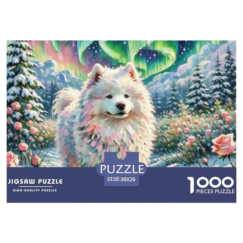 Samoje Puzzle 1000-teilige Schwer Puzzle Spielzeug Pädagogisches Spiel Impossible Haustier Hund Herausforderungsspielzeug Für Erwachsene Und Kinder Ab 14 Jahren 38x26cm/1000pcs von OWBASKPOZ