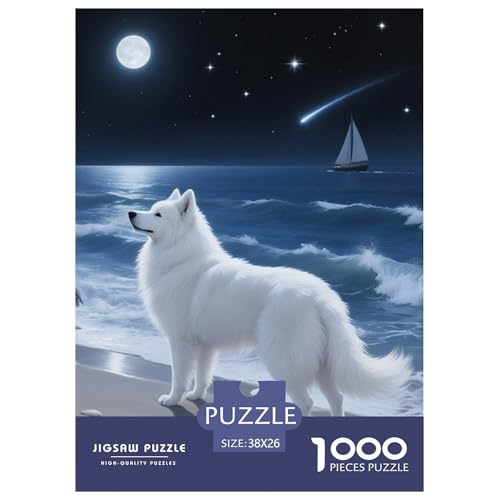Samoje Puzzle 1000-teilige Schwer Puzzle Spielzeug Pädagogisches Spiel Impossible Haustier Hund Herausforderungsspielzeug Für Erwachsene Und Kinder Ab 14 Jahren 38x26cm/1000pcs von OWBASKPOZ