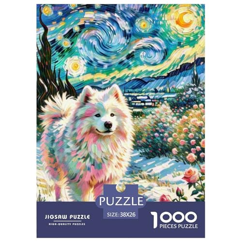 Samoje Puzzle 1000-teilige Schwer Puzzle Spielzeug Pädagogisches Spiel Impossible Haustier Hund Herausforderungsspielzeug Für Erwachsene Und Kinder Ab 14 Jahren 38x26cm/1000pcs von OWBASKPOZ