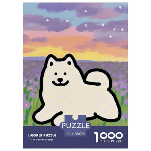 Samoje Puzzle 1000-teilige Schwer Puzzle Spielzeug Pädagogisches Spiel Impossible Haustier Hund Herausforderungsspielzeug Für Erwachsene Und Kinder Ab 14 Jahren 38x26cm/1000pcs von OWBASKPOZ