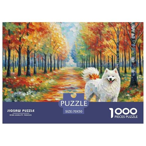 Samoje Puzzle 1000-teilige Schwer Puzzle Spielzeug Pädagogisches Spiel Impossible Haustier Hund Herausforderungsspielzeug Für Erwachsene Und Kinder in Bewährter 70x50cm/1000pcs von OWBASKPOZ