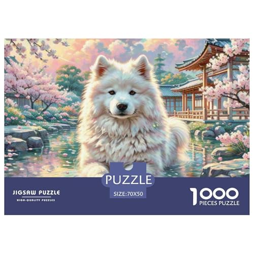 Samoje Puzzles 1000 Teile Schwer Puzzle Spielzeug Lernspiel Impossible Haustier Hund Herausforderung Spielzeug Für Erwachsene Kinder 70x50cm/1000pcs von OWBASKPOZ