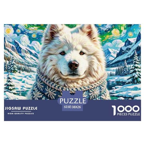 Samoje Puzzles 1000 Teile Schwer Puzzle Spielzeug Lernspiel Impossible Haustier Hund Herausforderung Spielzeug Für Erwachsene Und Kinder Ab 12 Jahren 38x26cm/1000pcs von OWBASKPOZ