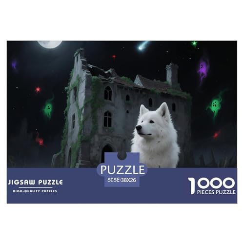 Samoje Puzzles 1000 Teile Schwer Puzzle Spielzeug Lernspiel Impossible Haustier Hund Herausforderung Spielzeug Für Erwachsene Und Kinder Ab 12 Jahren 38x26cm/1000pcs von OWBASKPOZ