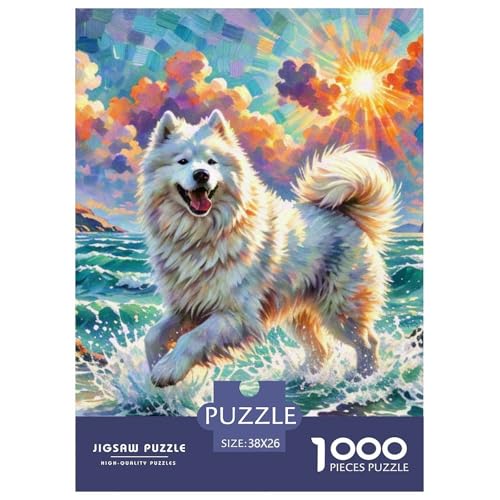 Samoje Puzzles 1000 Teile Schwer Puzzle Spielzeug Lernspiel Impossible Haustier Hund Herausforderung Spielzeug Für Erwachsene Und Kinder Ab 12 Jahren 38x26cm/1000pcs von OWBASKPOZ